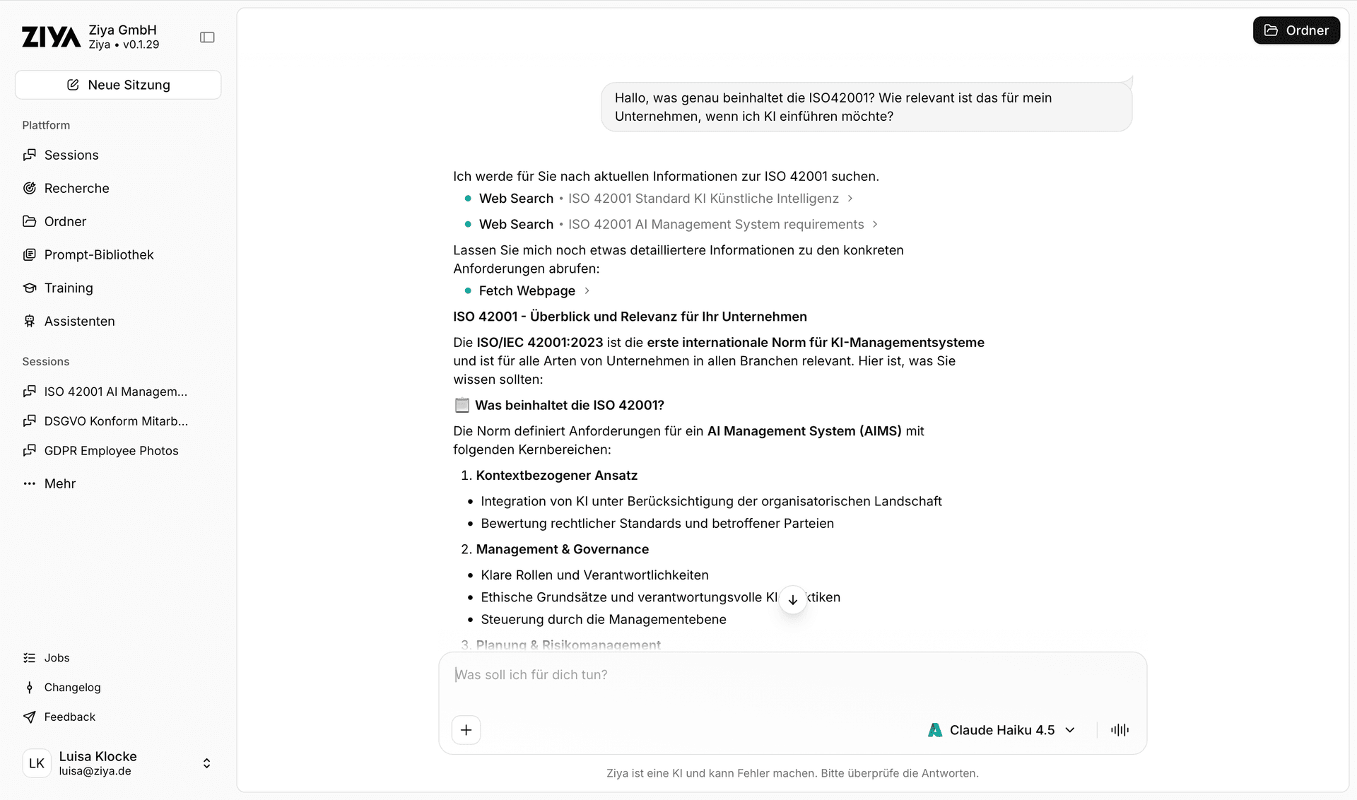 KI-Agenten-Chat